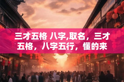 三才五格 八字,取名，三才五格，八字五行，懂的来