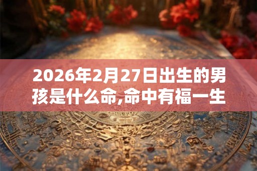 2026年2月27日出生的男孩是什么命,命中有福一生好运