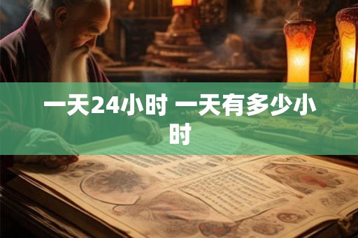 一天24小时 一天有多少小时