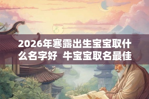 2026年寒露出生宝宝取什么名字好  牛宝宝取名最佳字
