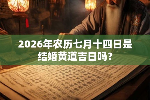 2026年农历七月十四日是结婚黄道吉日吗？