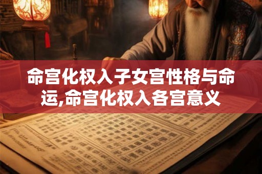 命宫化权入子女宫性格与命运,命宫化权入各宫意义