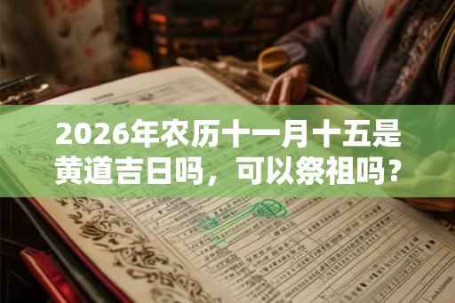 2026年农历十一月十五是黄道吉日吗,可以祭祖吗? 2026年农历十一月十五是黄道吉日吗,可以祭祖吗?
