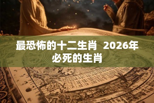 最恐怖的十二生肖  2026年必死的生肖