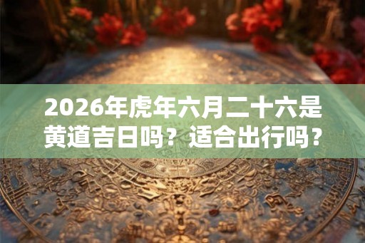 2026年虎年六月二十六是黄道吉日吗?适合出行吗? 2026年虎年六月二十六是黄道吉日吗?适合出行吗?