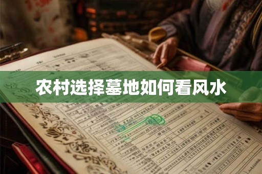 农村选择墓地如何看风水