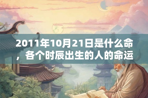 2011年10月21日是什么命，各个时辰出生的人的命运