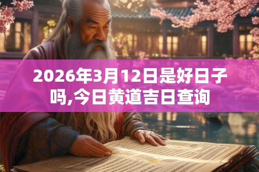 2026年3月12日是好日子吗,今日黄道吉日查询
