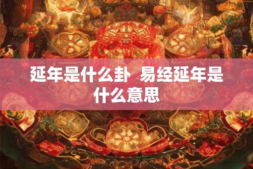 延年是什么卦  易经延年是什么意思