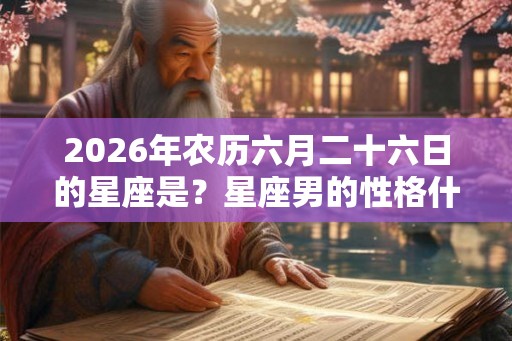 2026年农历六月二十六日的星座是？星座男的性格什么样？
