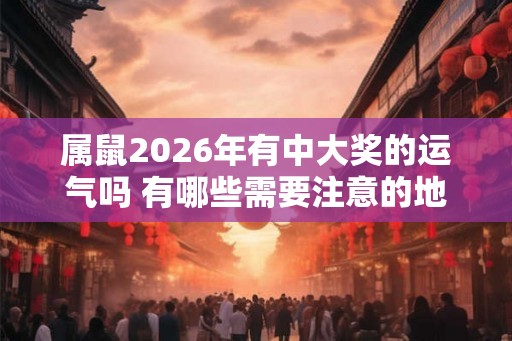 属鼠2026年有中大奖的运气吗 有哪些需要注意的地方