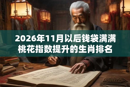 2026年11月以后钱袋满满桃花指数提升的生肖排名 2026年11月以后钱袋满满桃花指数提升的生肖排名