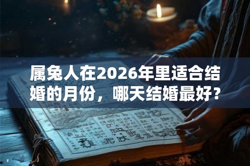 属兔人在2026年里适合结婚的月份,哪天结婚最好? 属兔人在2026年里适合结婚的月份,哪天结婚最好?
