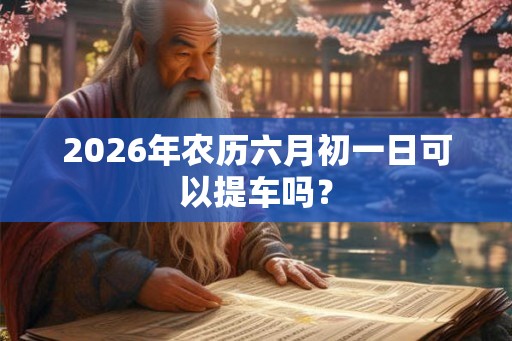 2026年农历六月初一日可以提车吗? 2026年农历六月初一日可以提车吗?