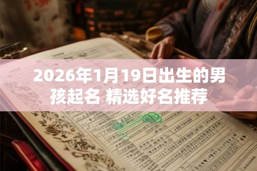 2026年1月19日出生的男孩起名 精选好名推荐