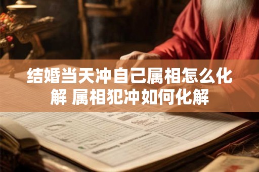 结婚当天冲自己属相怎么化解 属相犯冲如何化解