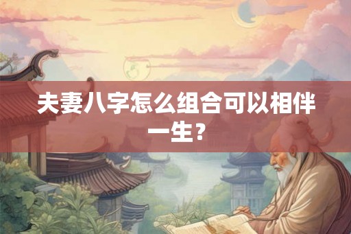 夫妻八字怎么组合可以相伴一生? 夫妻八字怎么组合可以相伴一生?