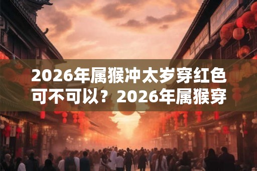 2026年属猴冲太岁穿红色可不可以？2026年属猴穿衣颜色