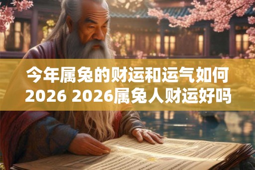 今年属兔的财运和运气如何2026 2026属兔人财运好吗