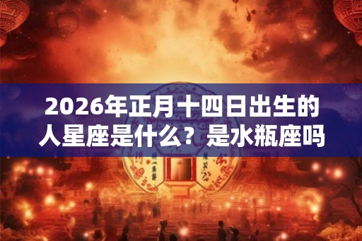 2026年正月十四日出生的人星座是什么？是水瓶座吗？