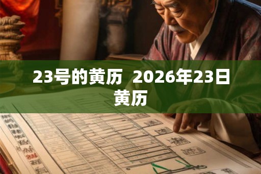 23号的黄历  2026年23日黄历