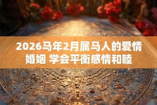 2026马年2月属马人的爱情婚姻 学会平衡感情和睦