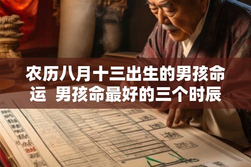 农历八月十三出生的男孩命运  男孩命最好的三个时辰