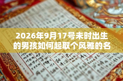 2026年9月17号未时出生的男孩如何起取个风雅的名字,五行属什么 2026年9月17号未时出生的男孩如何起取个风雅的名字,五行属什么
