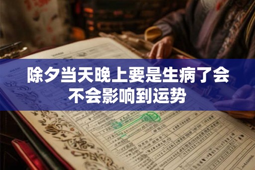除夕当天晚上要是生病了会不会影响到运势 除夕当天晚上要是生病了会不会影响到运势