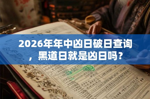 2026年年中凶日破日查询，黑道日就是凶日吗？