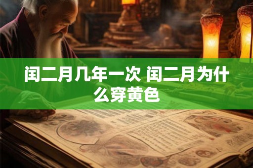 闰二月几年一次 闰二月为什么穿黄色