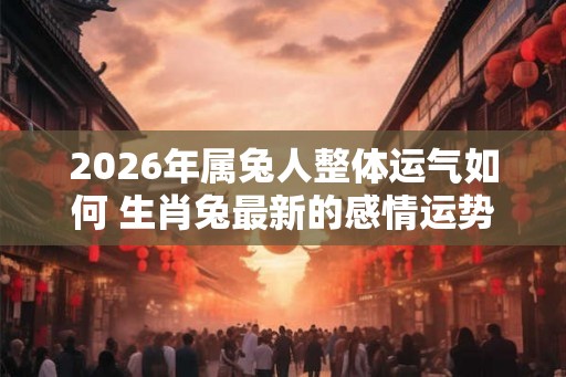 2026年属兔人整体运气如何 生肖兔最新的感情运势分析