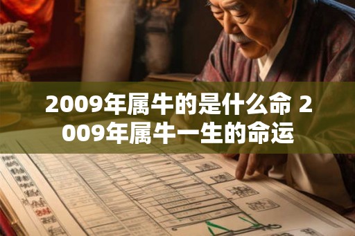 2009年属牛的是什么命 2009年属牛一生的命运