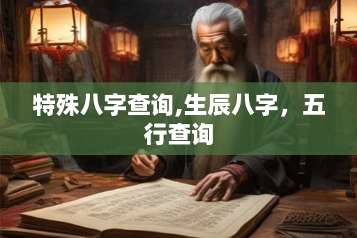 特殊八字查询,生辰八字，五行查询