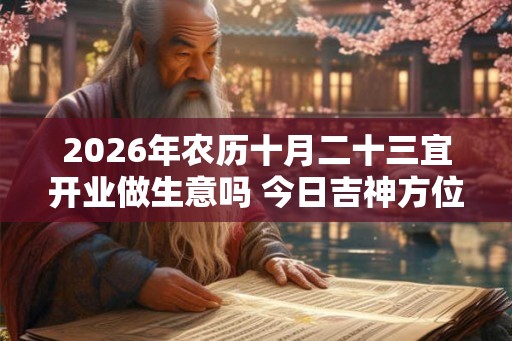 2026年农历十月二十三宜开业做生意吗 今日吉神方位在哪