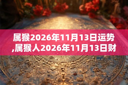属猴2026年11月13日运势,属猴人2026年11月13日财运,生肖猴2026年11月13日运势