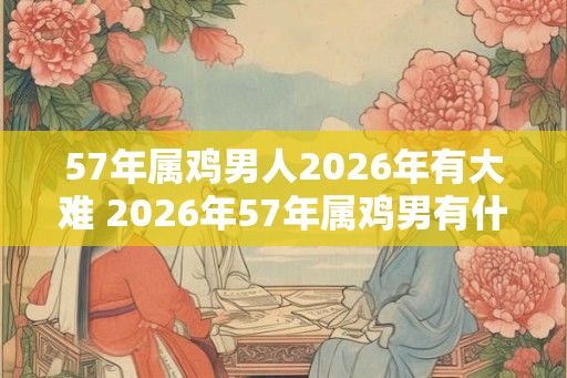 57年属鸡男人2026年有大难 2026年57年属鸡男有什么灾祸