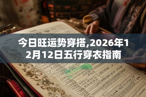 今日旺运势穿搭,2026年12月12日五行穿衣指南