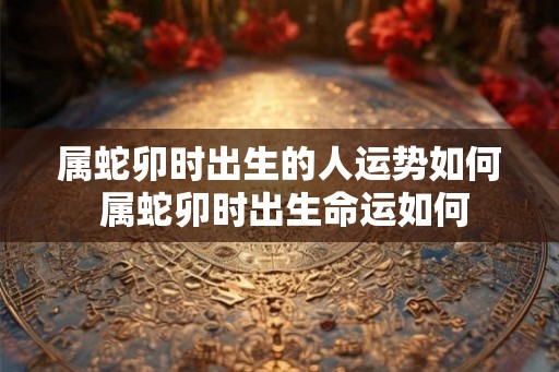 属蛇卯时出生的人运势如何 属蛇卯时出生命运如何 属蛇卯时出生的人运势如何 属蛇卯时出生命运如何