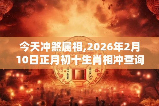 今天冲煞属相,2026年2月10日正月初十生肖相冲查询