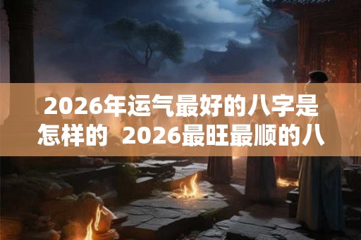2026年运气最好的八字是怎样的  2026最旺最顺的八字