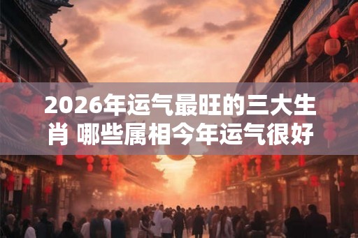 2026年运气最旺的三大生肖 哪些属相今年运气很好 2026年运气最旺的三大生肖 哪些属相今年运气很好