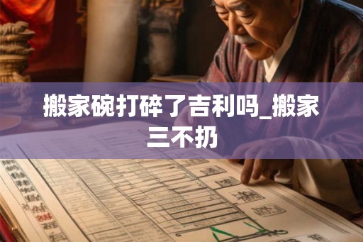 搬家碗打碎了吉利吗_搬家三不扔 搬家碗打碎了吉利吗_搬家三不扔