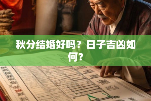 秋分结婚好吗？日子吉凶如何？