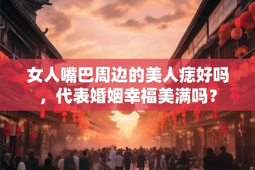 女人嘴巴周边的美人痣好吗，代表婚姻幸福美满吗？