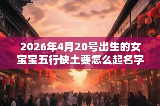 2026年4月20号出生的女宝宝五行缺土要怎么起名字