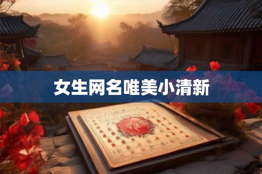 女生网名唯美小清新