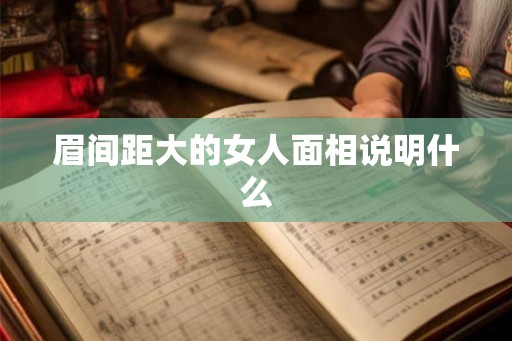眉间距大的女人面相说明什么