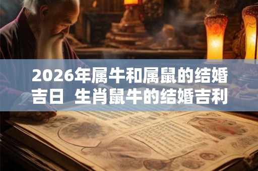 2026年属牛和属鼠的结婚吉日  生肖鼠牛的结婚吉利日子