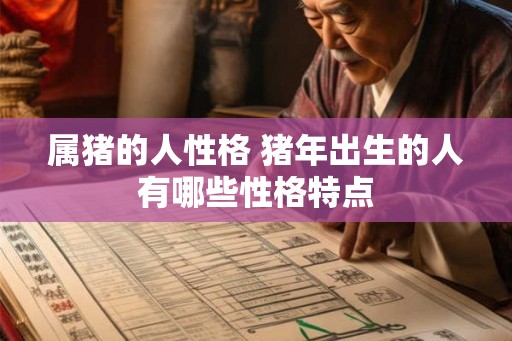 属猪的人性格 猪年出生的人有哪些性格特点